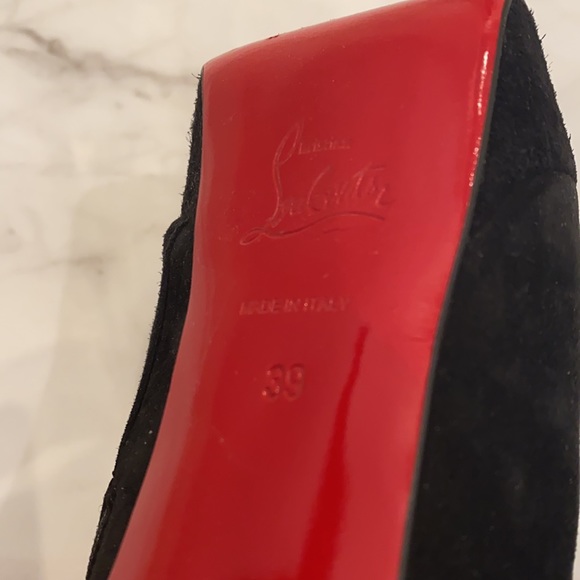 Christian Louboutin Black Bianca Botta Suede Platform - Picture 4 of 6